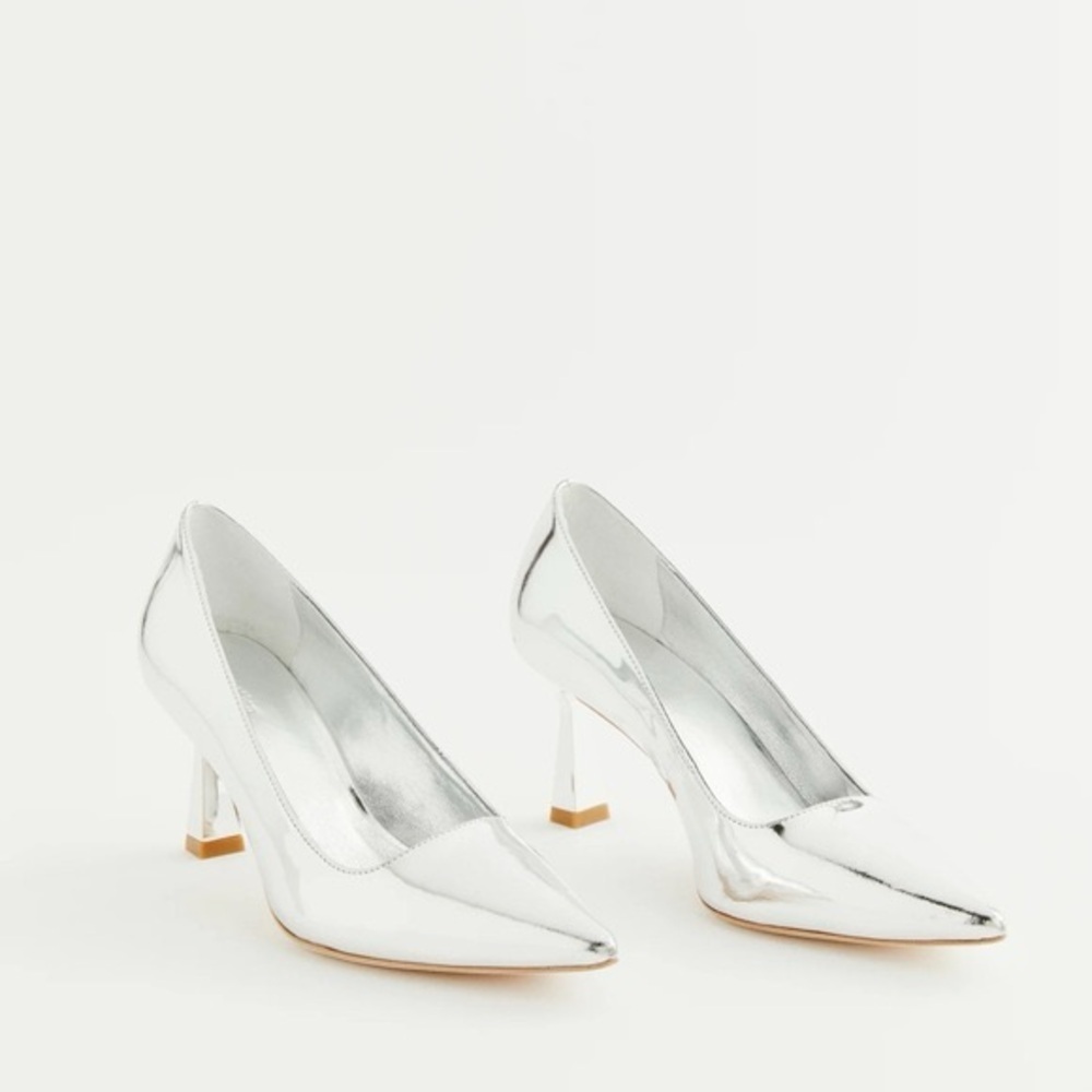 Reformation Milano Pumps In Silver Size 8 - Picture 2 of 11